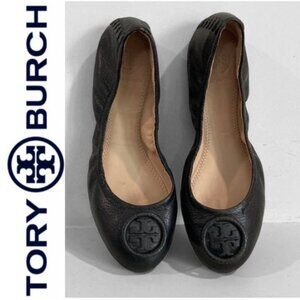 Tory Burch Black Flats
